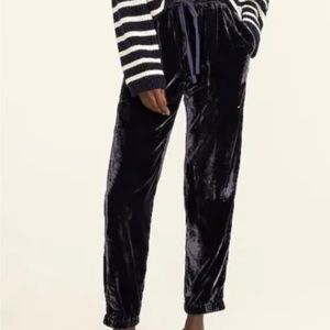 J.Crew Navy Blue Velvet Jogger, size 10